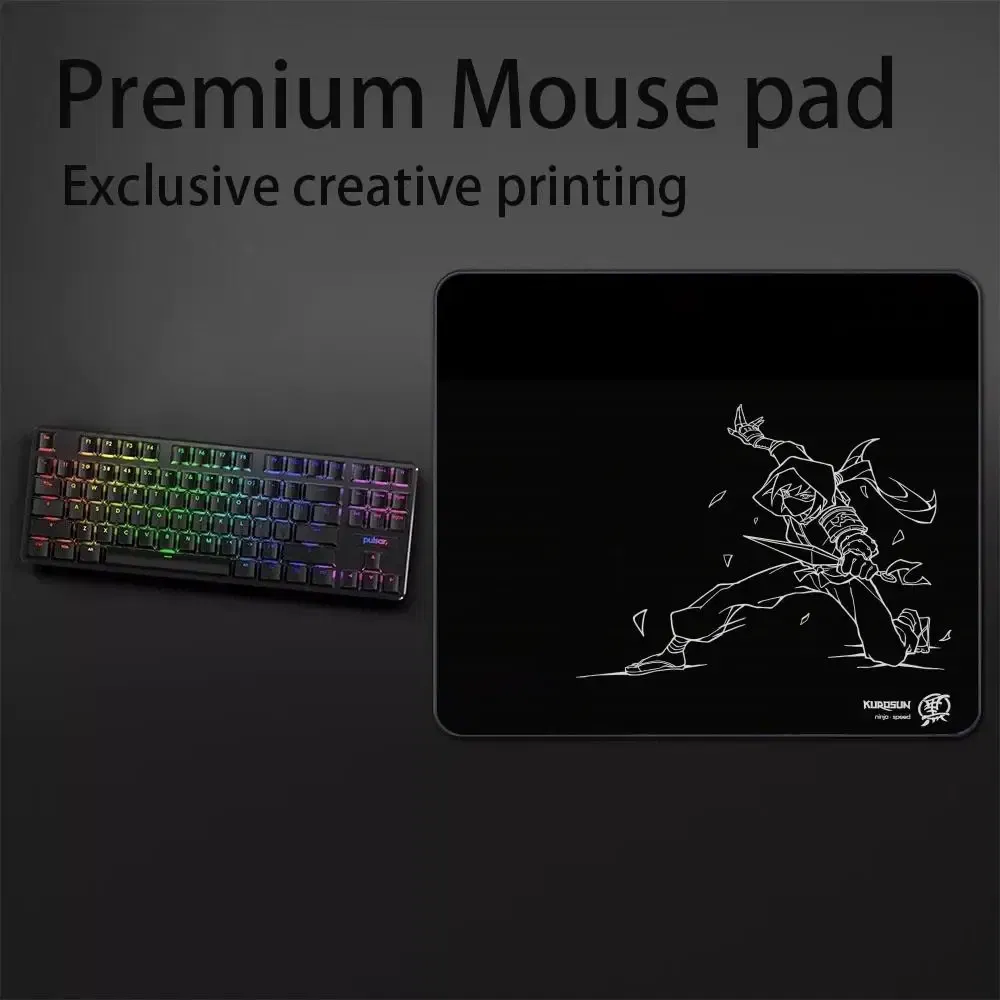 Color: BROWN, Size: XS - Gamer Professional Kurosun Samurai Gaming Mouse Pad Game Ultrafine Surface Balance Mouse Mat 45x40CM E-Sports Mousepad Desk Mat