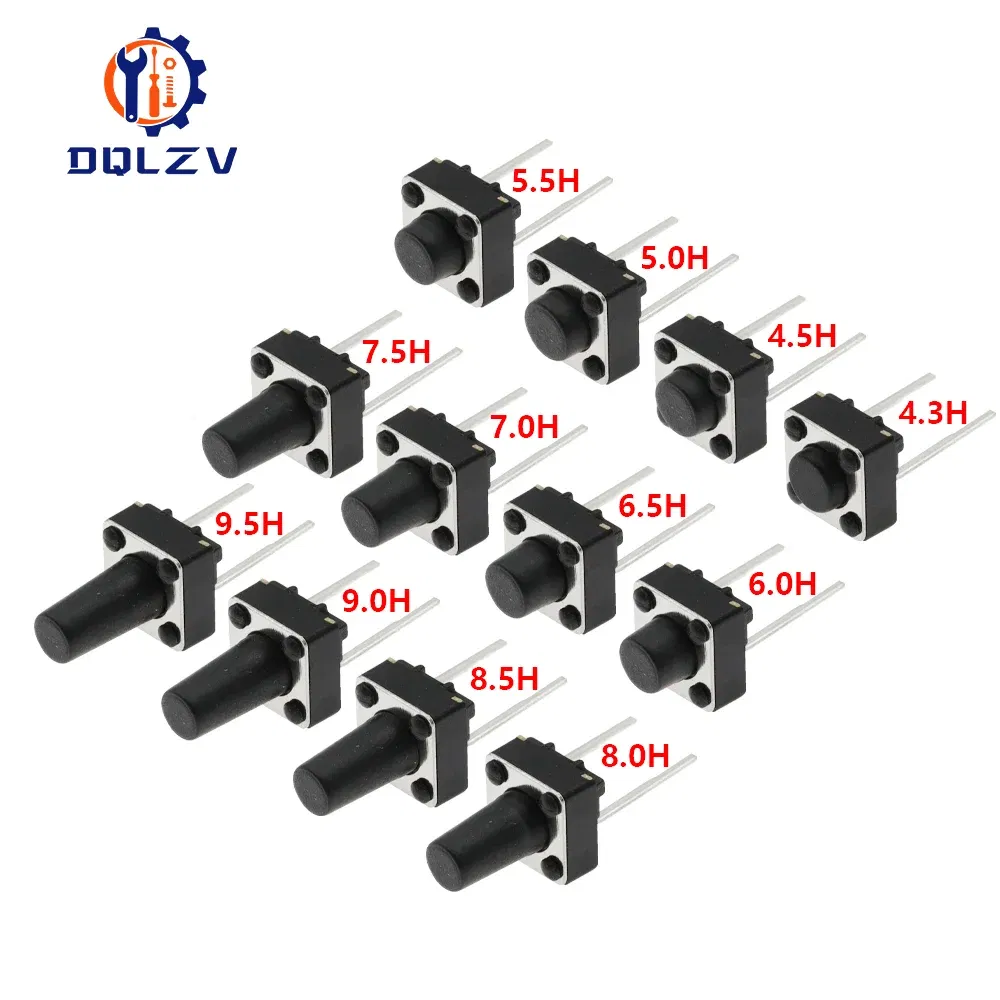 Color: Brown, Size: 3XL - Tact Push Button Switch 12V Copper 2PIN DIP2 SMD Micro Switch 6X6X5 4.3 5 5.5 6 7 8 9 10 11 12 13 15MM TV Toys home use Button