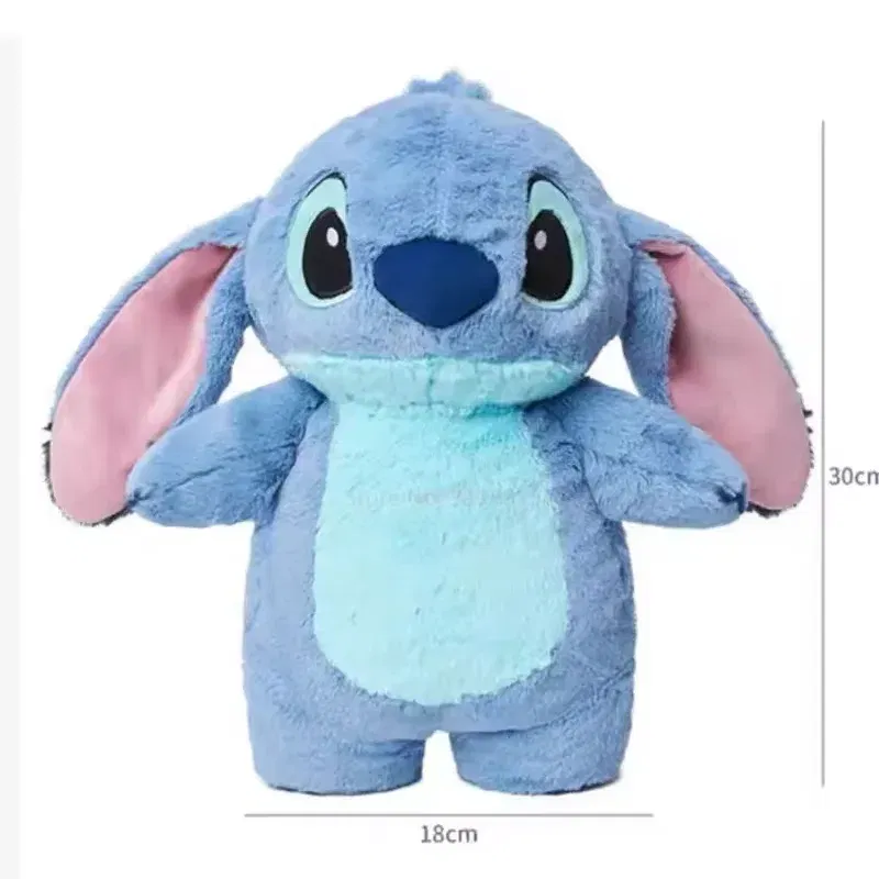 Color: black - Authentic Disney] Stitch Plush Doll Stuffed Soft Toy Car Pillow Comfort Toy Kids Christmas Birthday Gift