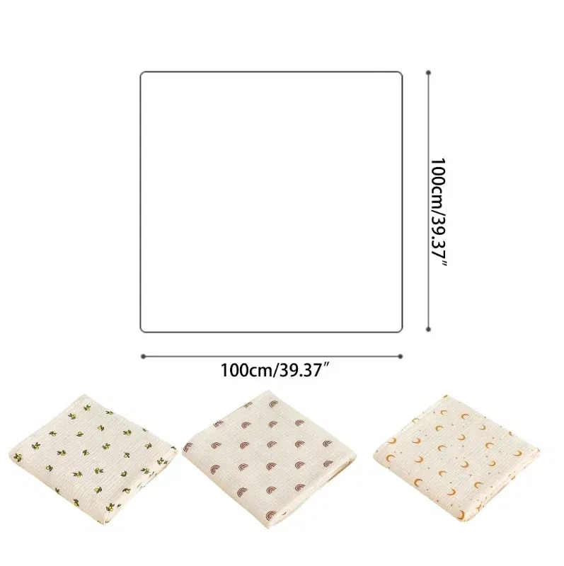 Color: GRAY, Size: Option 1 - Baby Blanket Newborn Muslin Swaddle 2 Layer Cotton Bath Towel Summer Stroller Cover Wrap Gauze Toddler Sleep Blanket Baby Items