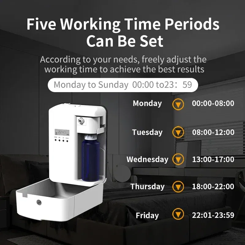 Namste Electric Aroma Diffuser Home Fragrance Air Freshener with Fan Smart Timer Wall Mounted Perfume Flavoring 200ML Capacity