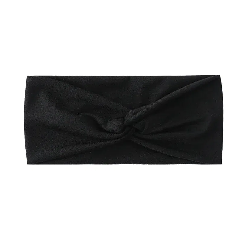 Color: black, Ships From: CHINA - Pilates Elastic Hair Bands Yoga Headband Running Cycling Sweatband Turban Makeup Hair Hoop Makeup Headwrap Women