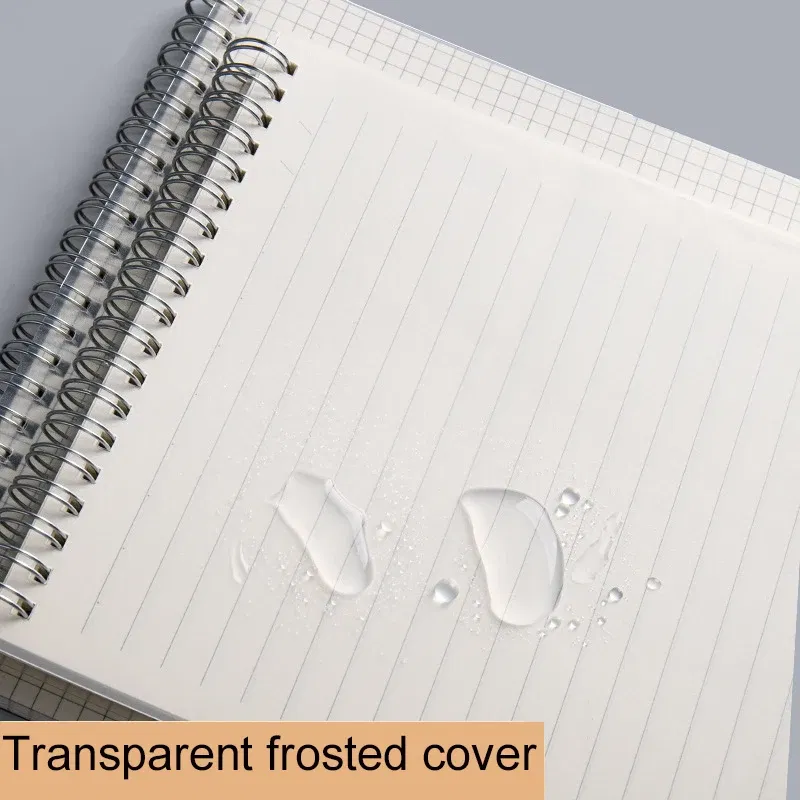 Color: WHITE, Size: B5 - A4 A5 B5 Spiral book coil Notebook To-Do Lined DOT Blank Grid Paper Journal Diary Sketchbook For School Supplies Stationery