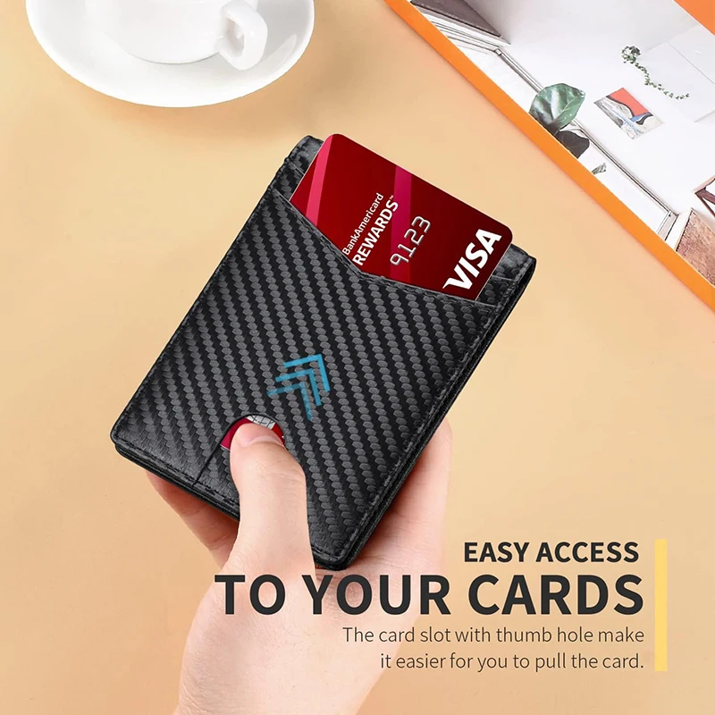 Color: Beige, Ships From: CHINA - Men's Wallet Ultra Thin Rfid Leather with ID Window Multi Card Carbon Fiber Wallet