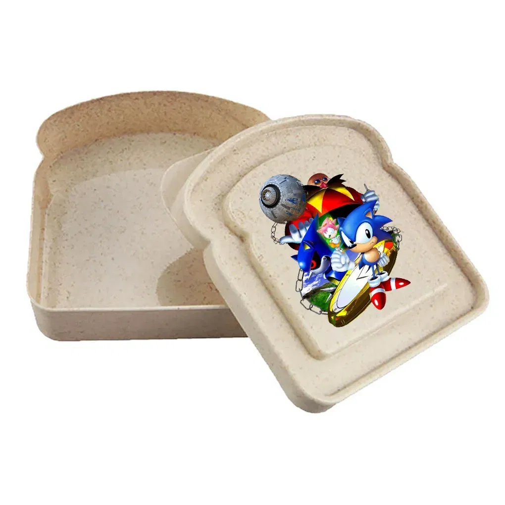 Color: Yellow - 2025 sonic Sandwich Containers Lunch Toast Storage Box With Lid Portable Food Storage Reusable Microwave Lunch Sandwich Box
