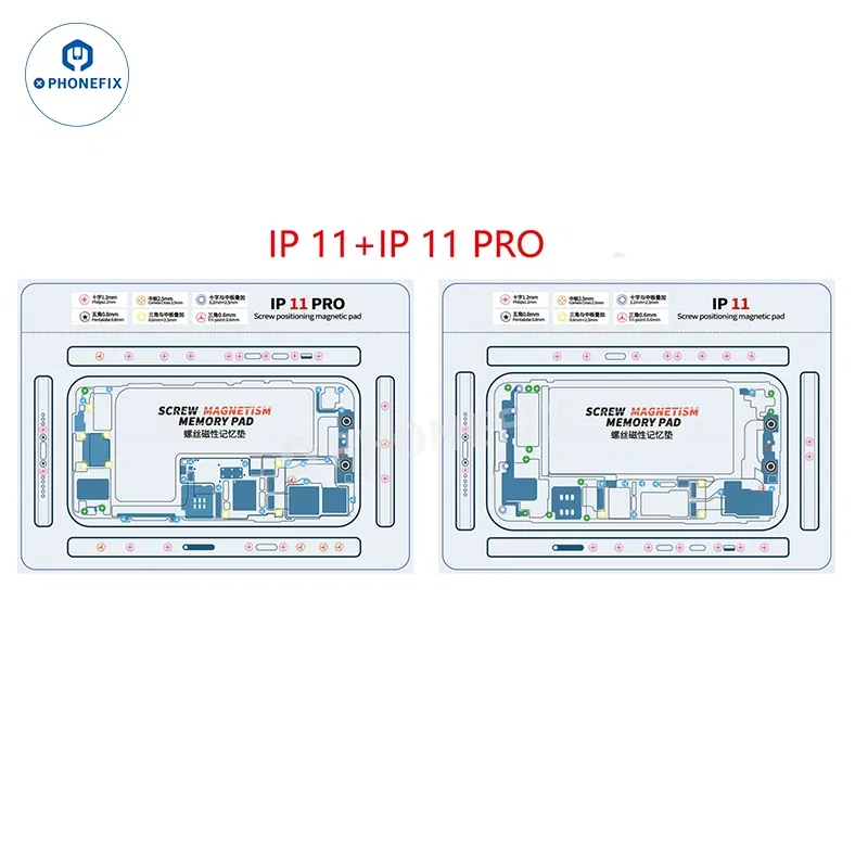 Color: GOLD - Soft Magnetic Screw Positioning Keeper Chart for iPhone X-15Pro Max Disassembly Double Sided Screw Setting Opening Guiding Mat
