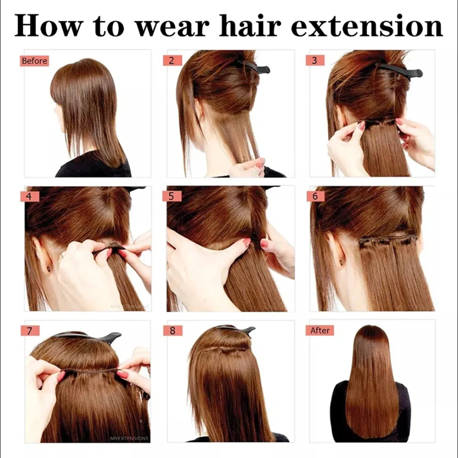 Color: 4/27HL, Stretched Length: 24inches - 24Inch 16 Clips in Hair Extensions Long Straight Hairstyle Synthetic Blonde Black Hairpieces Heat Resistant False Hair Daily Use