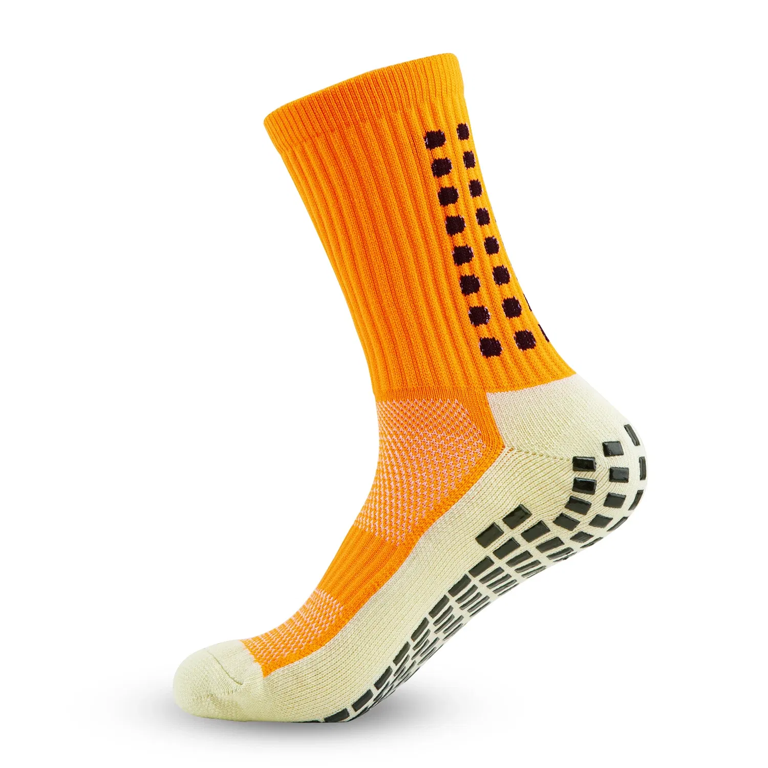 Color: black - Anti-slip Soccer Women Men Outdoor Sport Grip Football Yoga Socks
