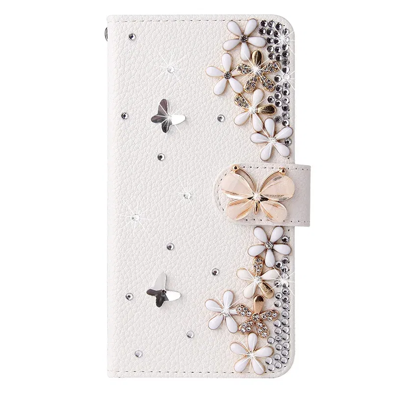 Color: Lemon yellow, Material: POLYESTER - Flip Glitter Case For Samsung Galaxy S25 Ultra S24 FE S23 S22 S21 S20 Plus A35 A55 A16 A14 A15 A34 A54 Leather Cover Case