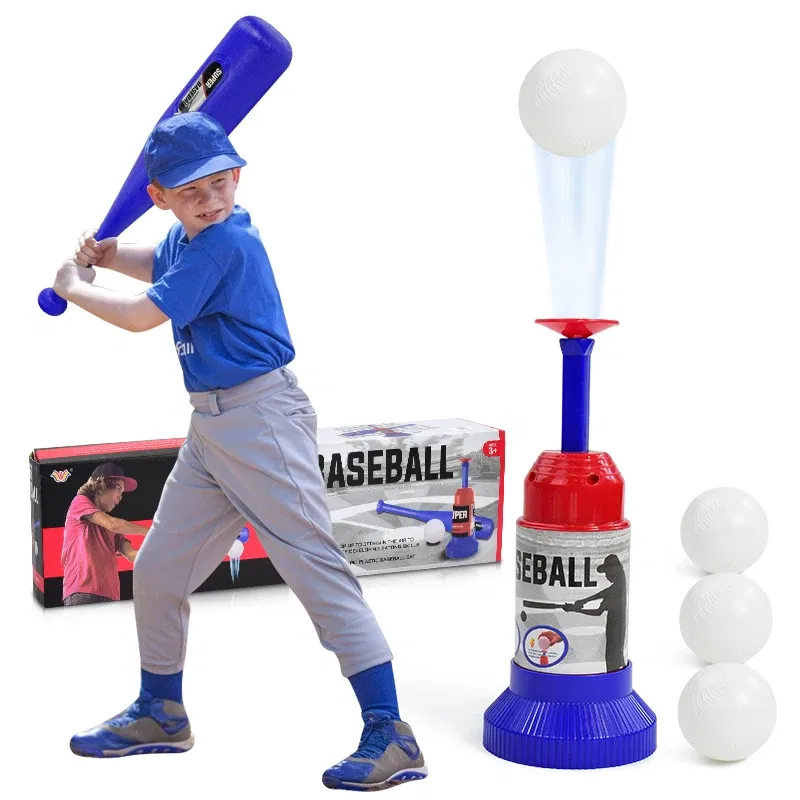 Color: WHITE - Children Baseball Ball Toys Games for 3+Year,Adjustable Automatic Pitching Baseball Machine Toy Sets for Kids Outdoor Toys Gift