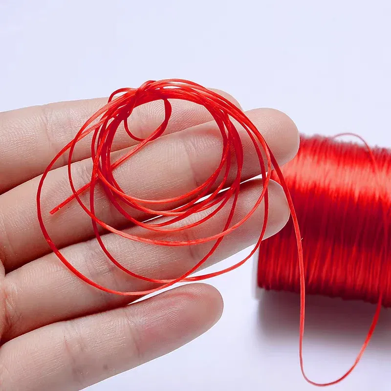 Color: Maroon, Size: S - DIY Fishing Lines Elastic Crystal Beading String Stretchable Thread For Bracelet Necklace Nylon Rubber Jewelry Making Supplies