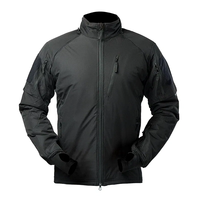 Color: black, Size: XL - Mege Men's Tactical Jacket Coat Fleece Parka Outdoor Outwear Lightweight Gear