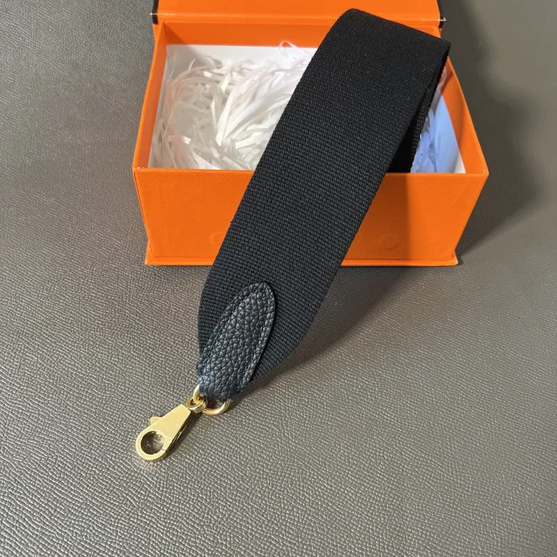 Color: Rose Gold, Size: 7/8" - Hand-Sewn Leather Woven Canvas Shoulder Strap 5cm Wide Wax Line Herbag Evelyn Replacement Bag Accessory