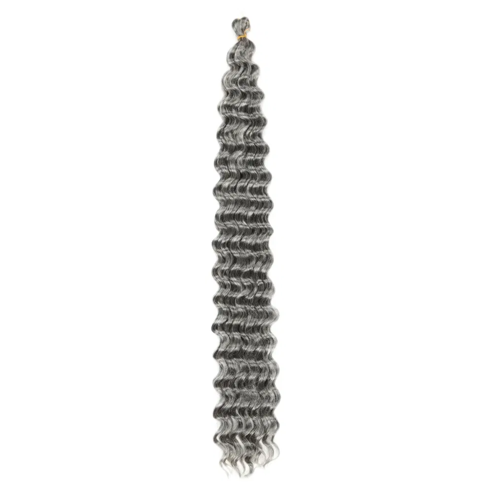 Color: #Grey, Ships From: CN, Stretched Length: 28inches, Bulk Buy: 1Pcs/Lot - 22-28 Inch Freetress Deep Twist Crochet Hair Natural Synthetic Braids Hair Ombre Crochet Braiding Hair Extensions Hair Expo City