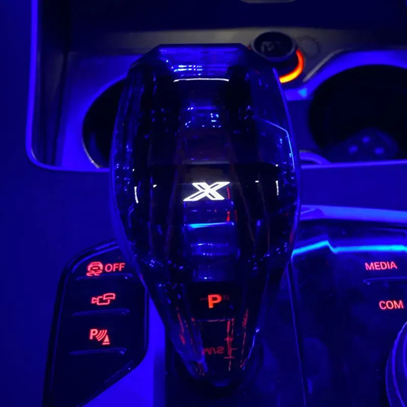 Color Name: Gold - Crystal Gear Shift Lever Knob Set for BMW  X5 Series G05 E70 F15  X6 Series G06 E71 F16 X7 G07 3 Series G20 X3 G01 X4 G02