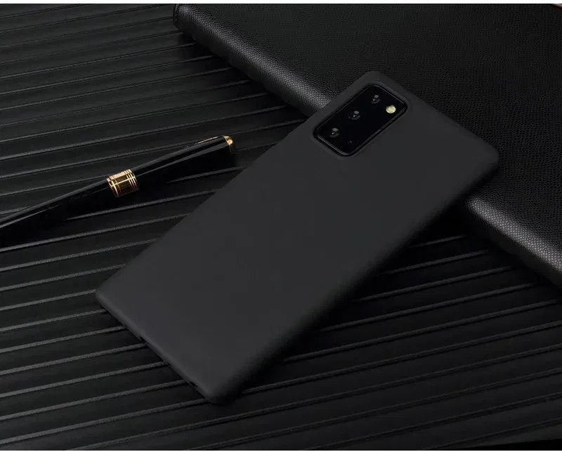 Color: black, Material: PC - Matte Case For Samsung Galaxy A51 A71 S20 Ultra S10 Plus A01 A31 A81 A91 A10 A20 A30 A40 A50 A70 Solid Color Silicone Cover