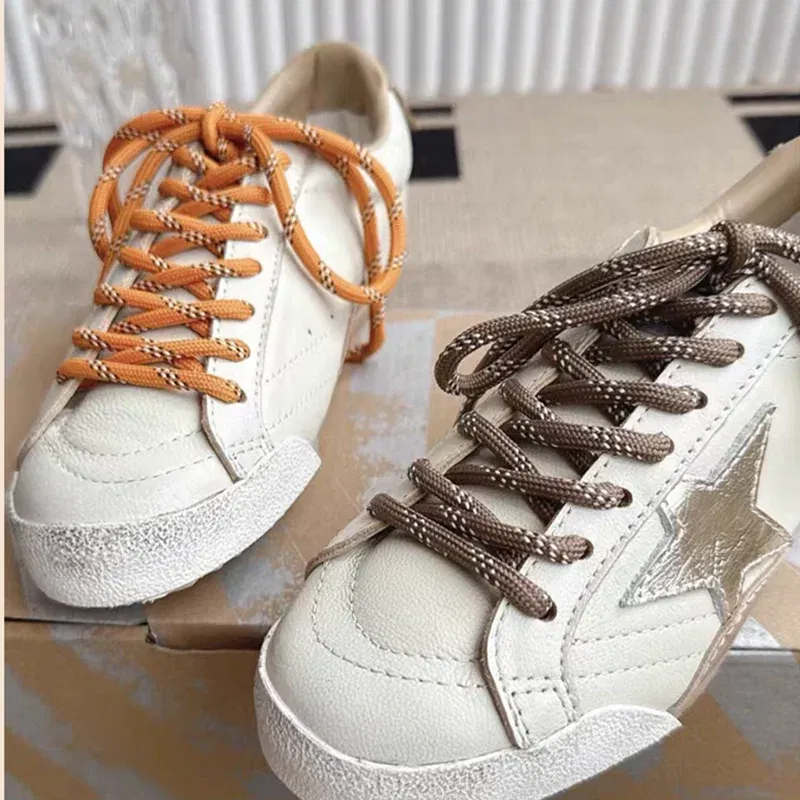 Color: PURPLE, Length: 120cm - Colorful Diagonal Dots Round Rope Shoelaces Coarse Weave Polyester Shoes Laces For Women Men Sports Casual Sneaker DE Tran Shoes