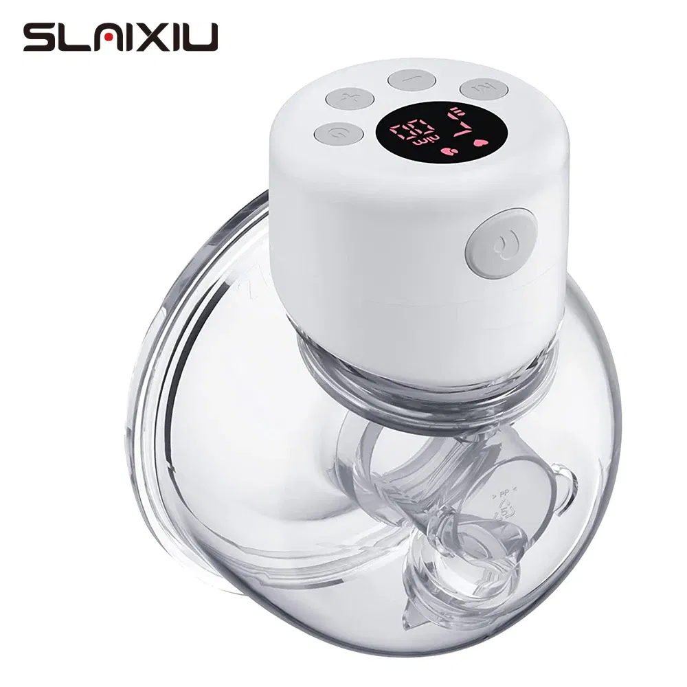 Color: Light Blue - S12 Portable Electric Breast Pump Silent Wearable Automatic Milker LED Display USB Rechargable Hands-Free Portable Milker NO BPA