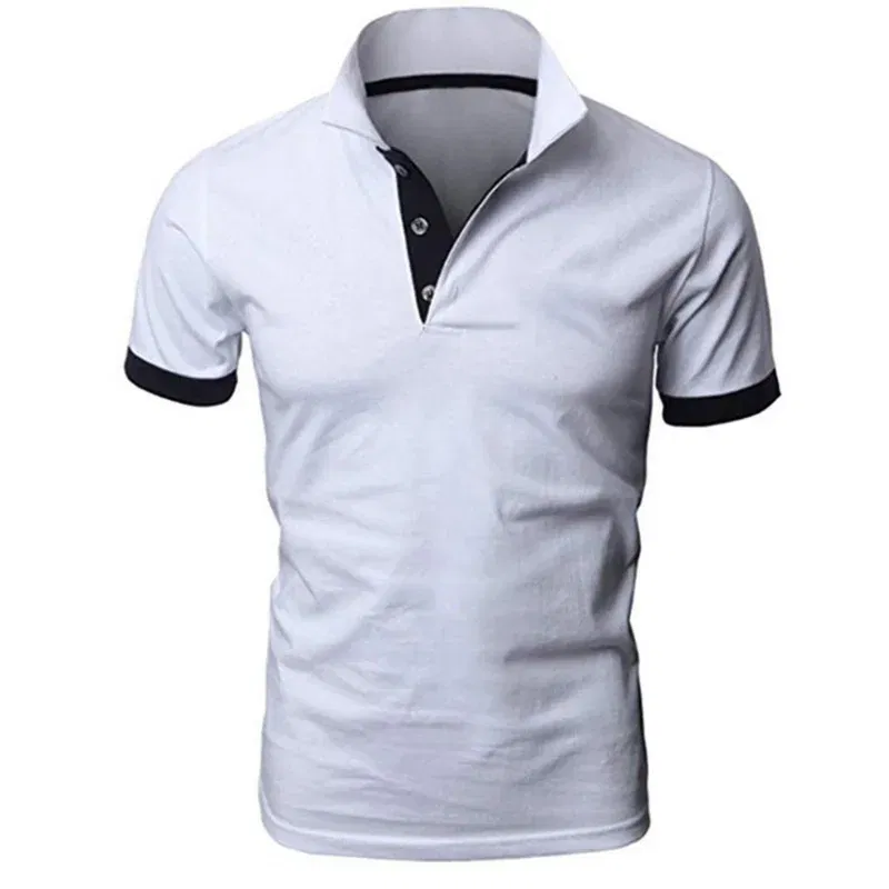 Color: Dark Grey, Size: L - Men's Short Sleeve Polo Shirts Casual Slim Fit Basic Designed Shirts Quick-drying Anti-wrinkle Tops
