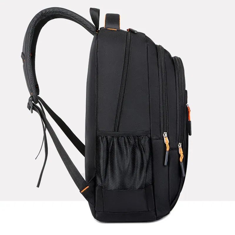 Color: black - 2025 New Large Capacity Oxford Cloth Leisure Travel Backpack College Students Backpack Fashion Business Laptop Backpack