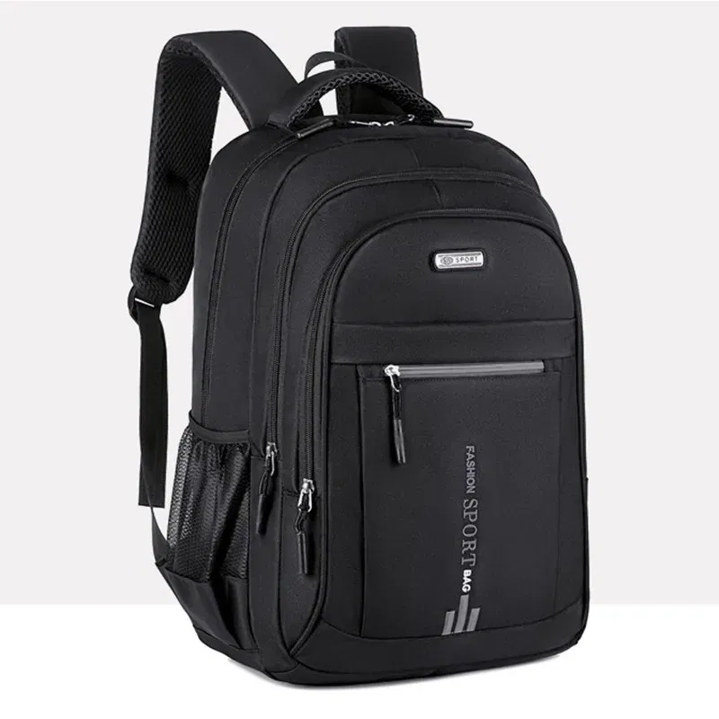 Color: black - 2025 New Large Capacity Oxford Cloth Leisure Travel Backpack College Students Backpack Fashion Business Laptop Backpack