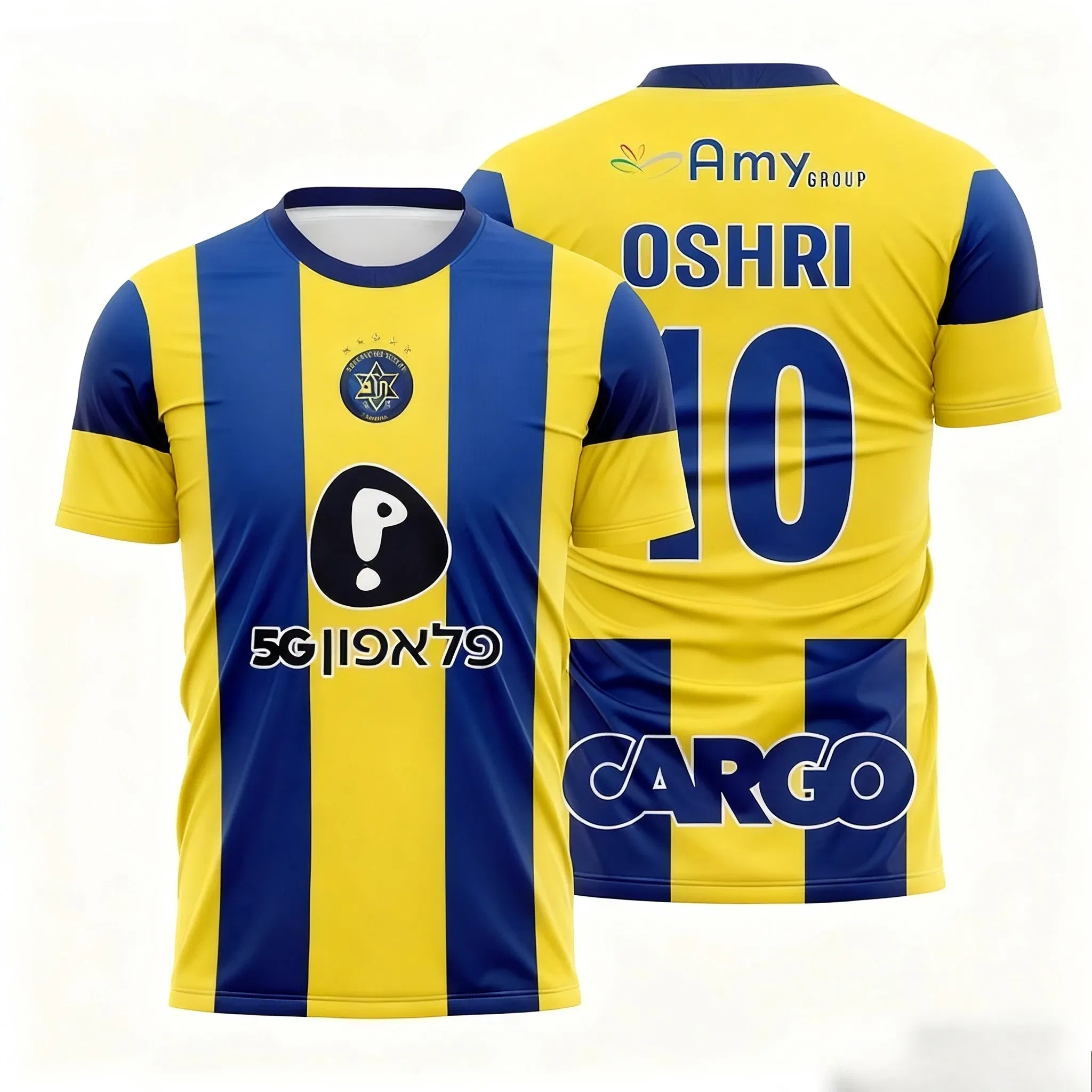 Color: Blue, Size: 9M - The Latest Breathable Men's and Women's T-shirts for The Daily Training of Maccabi Tel Aviv Football Club in 2026