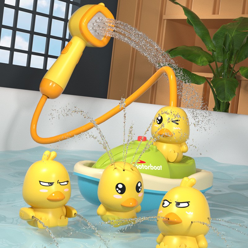 Baby Bath Toys Cute Duck Electric Water Spray Bathroom Bathing Toys
