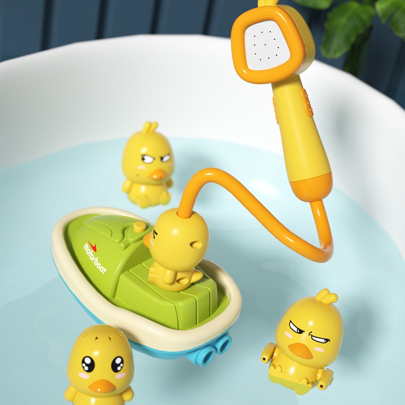 Baby Bath Toys Cute Duck Electric Water Spray Bathroom Bathing Toys