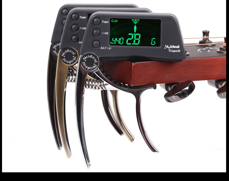 Dual-Use Guitar Capo Tuner with LCD Display