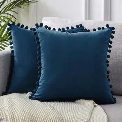 Blue Belvet Cushion Nz