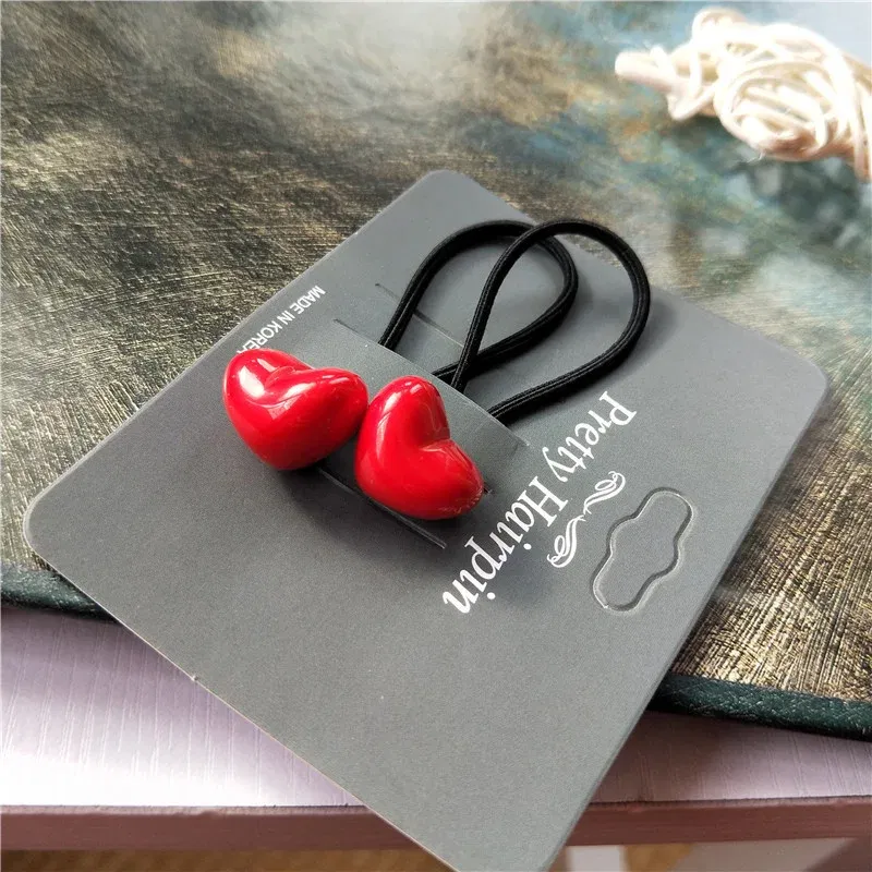 Color: Dark Grey - 2PCS New Cartoon Cute Rabbit Bear Princess Headwear Kids Elastic Hair Bands Children Ropes Girls Accessories Baby Headdress