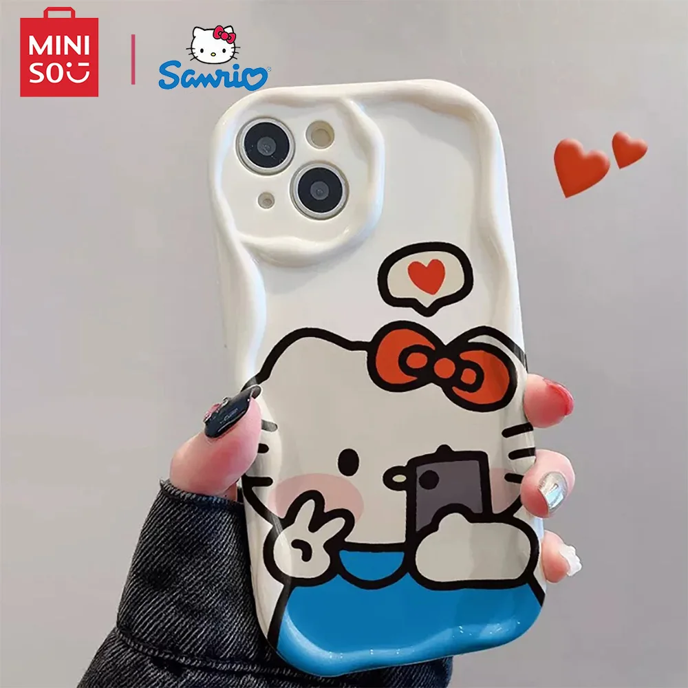 Color: Beige, Material: POLYESTER - Miniso Sanrio Collaboration Hello Kitty Phone Case For  Samsung Galaxy S10 S20 S21 S22 S23 S24 FE Plus Ultra Note 20 Phone Case