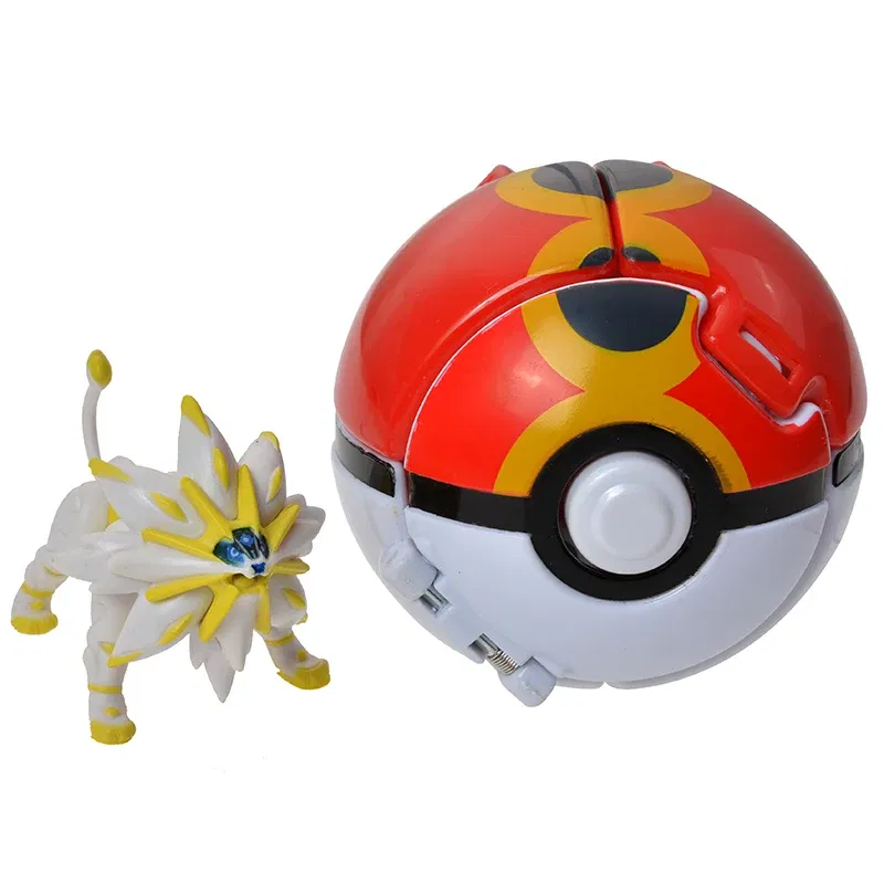 Color: PURPLE - New Pokemon Pokeball Anime Action Figurse Pikachu Squirtle Pocket Monster Variant Pok?©mon Game Elf Ball Model Toys Kids Gift