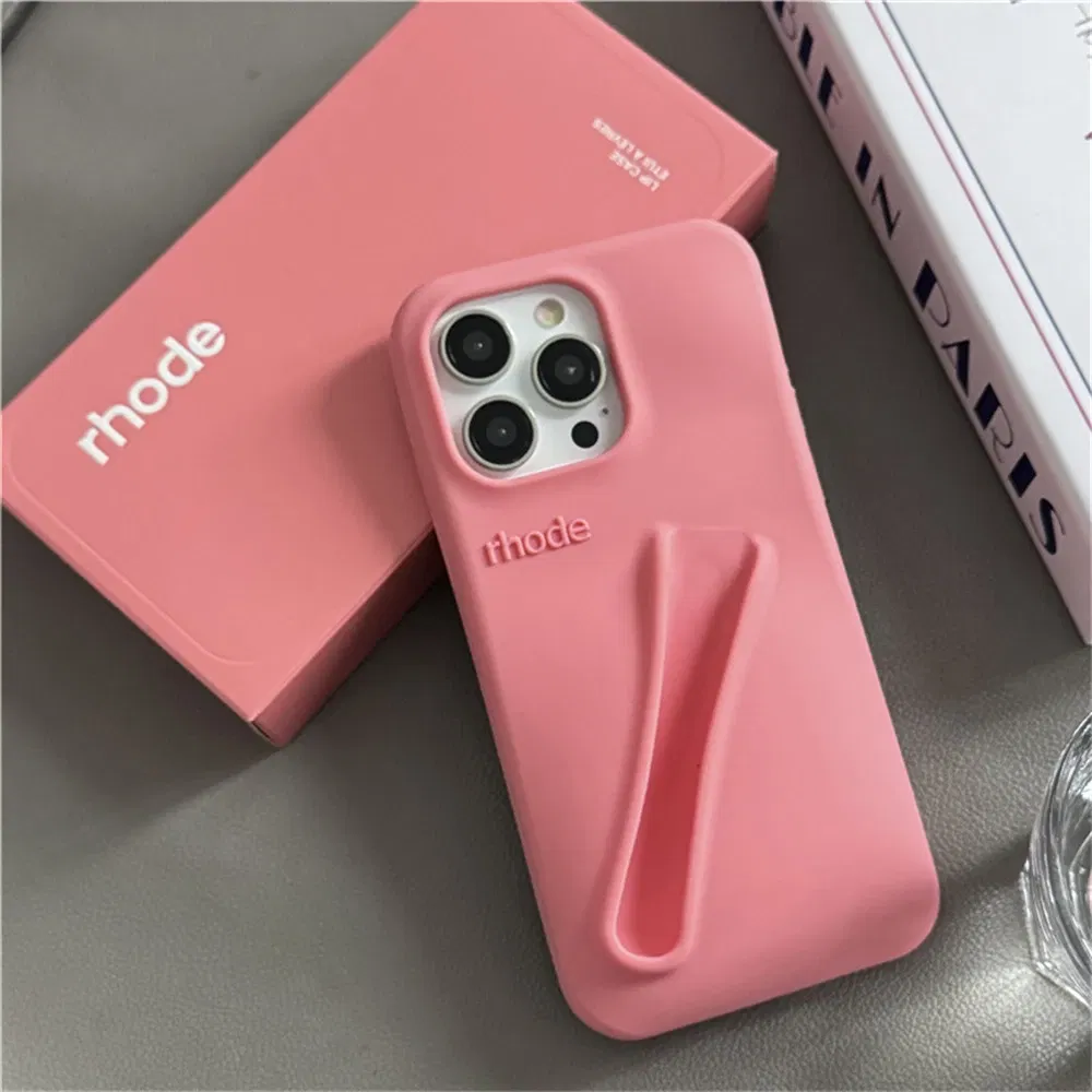Color: Clear, Compatible-Phone Models: For iPhone 16 - New Rhode Lipstick Soft Silicone Phone Case for iPhone 16 15 14 13 12 11 Pro Max Plus Portable Lip Gloss Holder Cover with Box