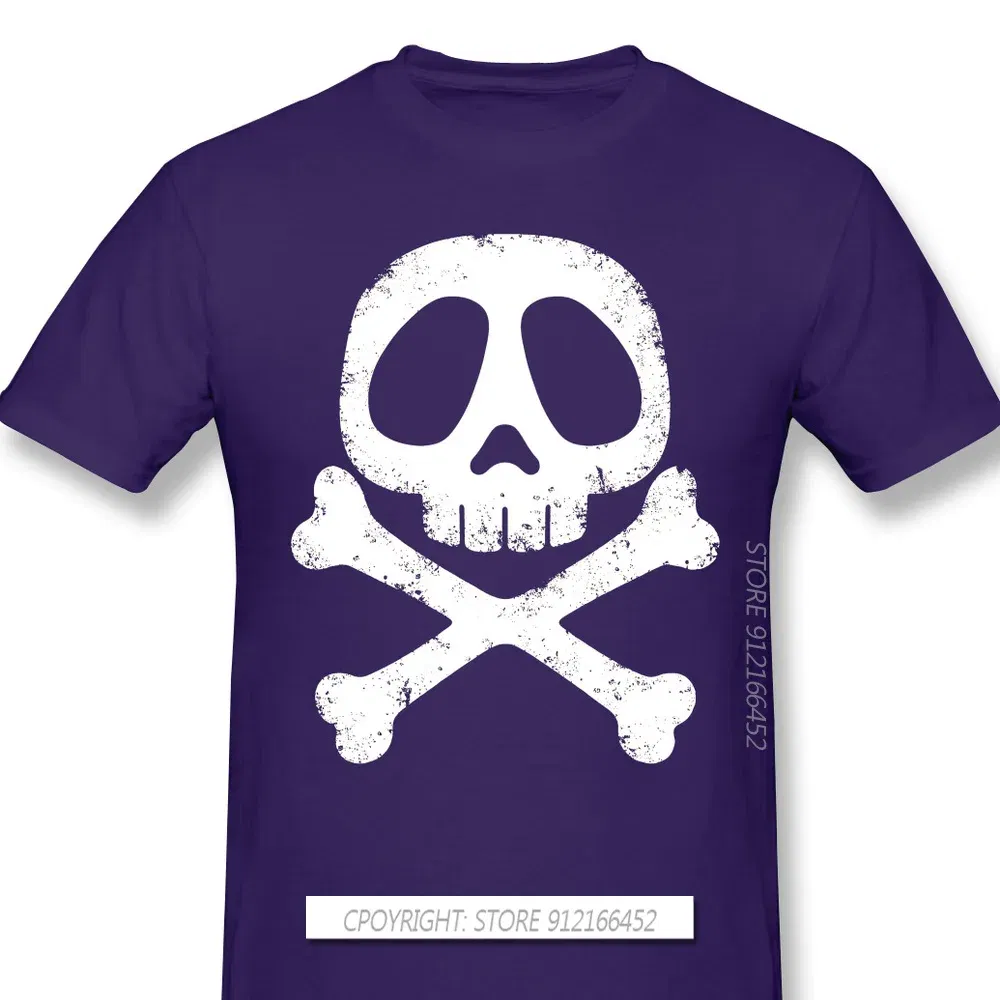 Color: PURPLE, Size: M - Cool Black TShirt Space Pirate Captain Harlock Arcadia Kei Yuki Anime Homme T-Shirts Tee Pure Cotton Oversize Short Sleeve