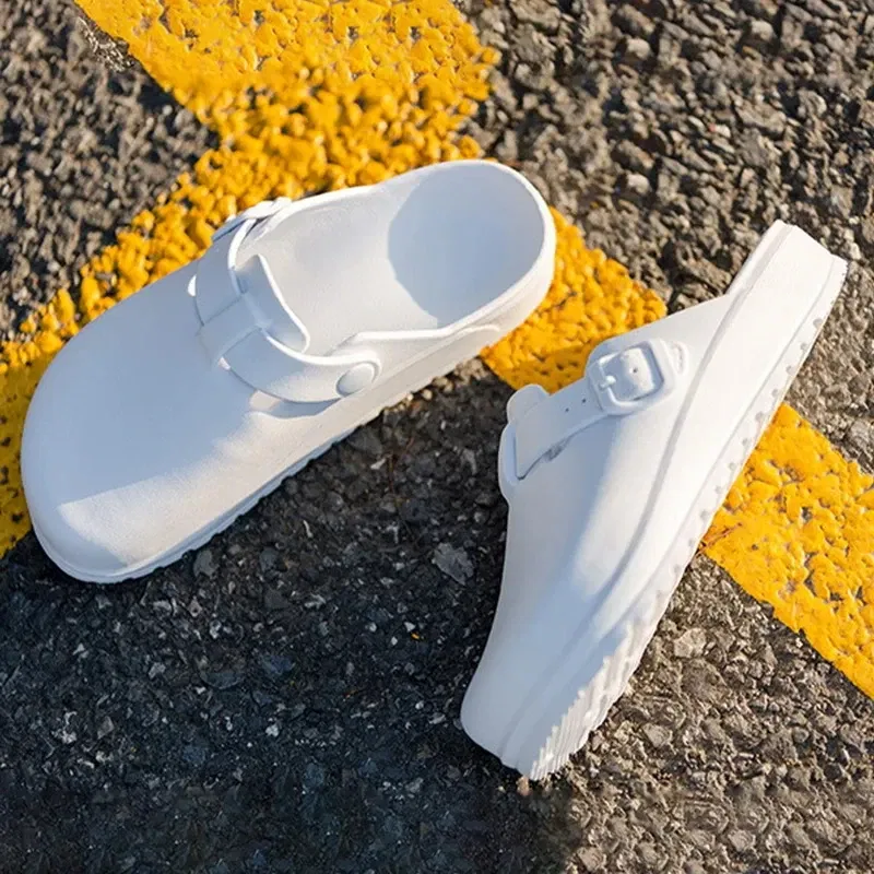 Color: DEEP BLUE, Shoe Size: 39 - Eyriphy Women Clogs Slippers Men Working Shoes Nurses Soft Eva Slides Anti-Slip Lab Waterproof Medical Slippers Fashion Sandals