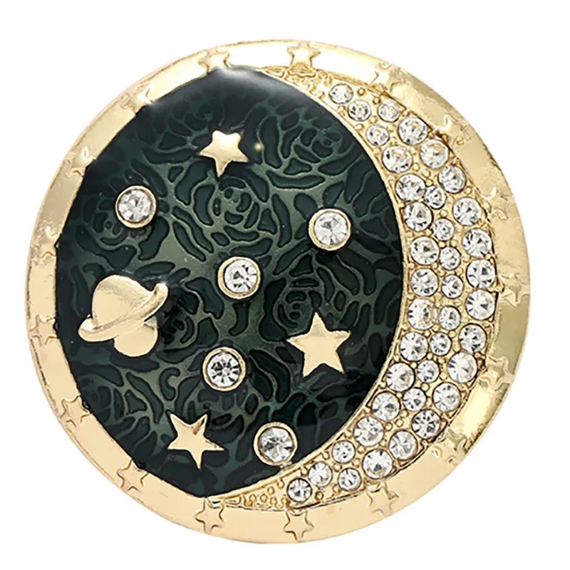 Metal color: Silver - Van Gogh Oil Painting Brooch Van Gogh Brooch Galaxy Brooch Star Moon Sunflower Brooch Art Brooch Van Gogh Lapel Pin