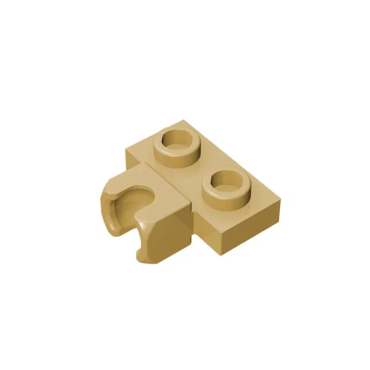 Color: Gold - MOC PARTS GDS-850  Plate, Modified 1 x 2 with Small Tow Ball Socket on Side compatible with lego 14704 pieces of children's toys