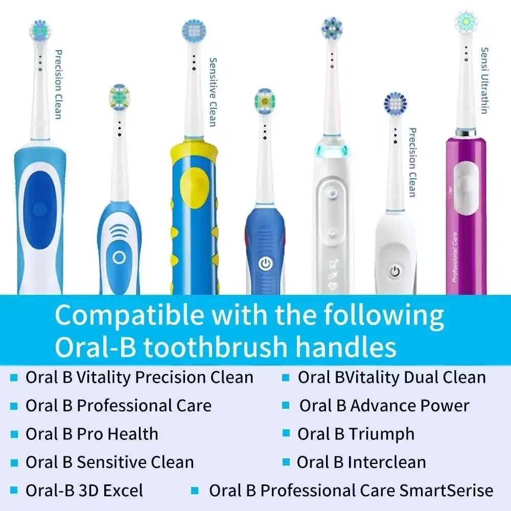 Color: black - Toothbrush Replacement Heads Refill for Oral B Electric Toothbrush Pro1000 Pro 3000 Pro5000 Pro7000 Vitality Floss Action
