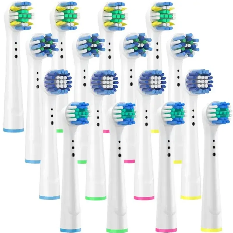 Color: black - Toothbrush Replacement Heads Refill for Oral B Electric Toothbrush Pro1000 Pro 3000 Pro5000 Pro7000 Vitality Floss Action