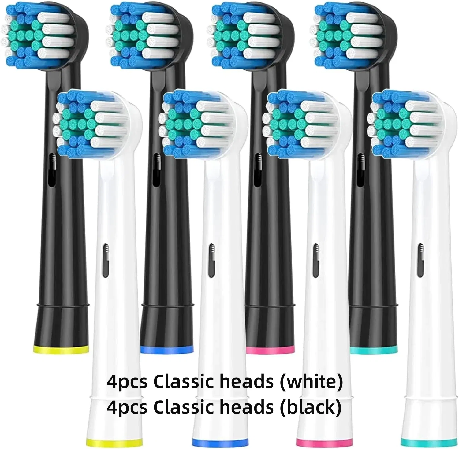 Color: black - Toothbrush Replacement Heads Refill for Oral B Electric Toothbrush Pro1000 Pro 3000 Pro5000 Pro7000 Vitality Floss Action