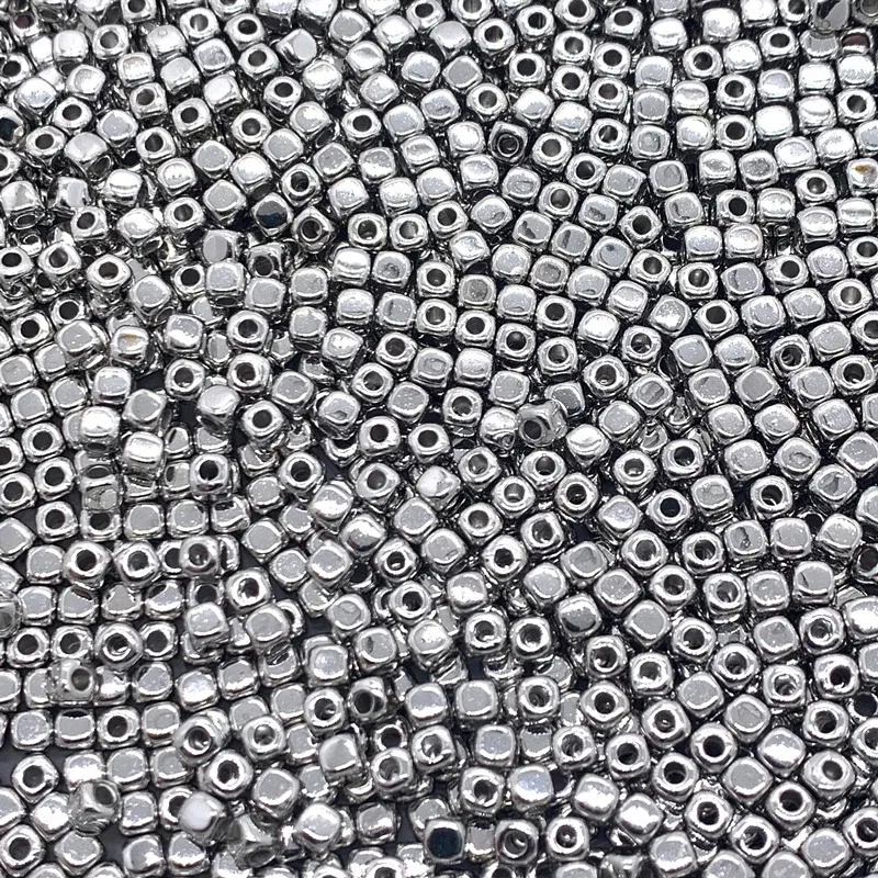 Color: GRAY - 200pcs 3mm 4mm Acrylic MiNi CCB Square Seed Spacer Beads for Jewelry Making DIY Jewelry Accessories