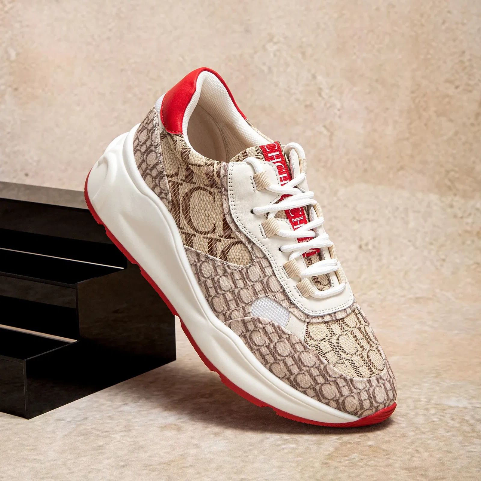 Color: Beige, Shoe Size: 36 - Alphabet Print Design New Women's Flat Shoes Simple Versatile Lightweight Comfortable Fashion Women's Casual Shoes