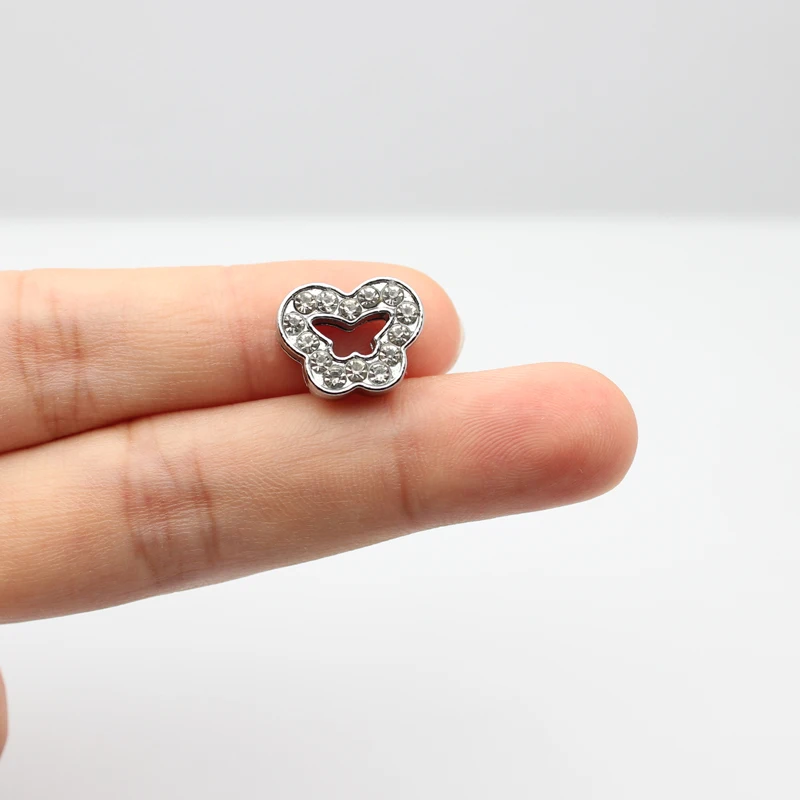 Color: Dark Khaki - Rhinestone Slide Charms Letters For Jewelry Making Women Bracelet 8mm Alphabet A-Z Pet Collar Necklace DIY Accessories Gift