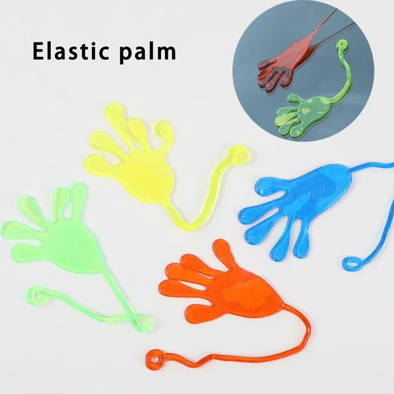 Color: plum - 1pc Squishy Toy Slap Hands Palm Toy Elastic Sticky Toy For Kid Gift Party Gags Practical Jokes Elastic Creative Tricky Toys