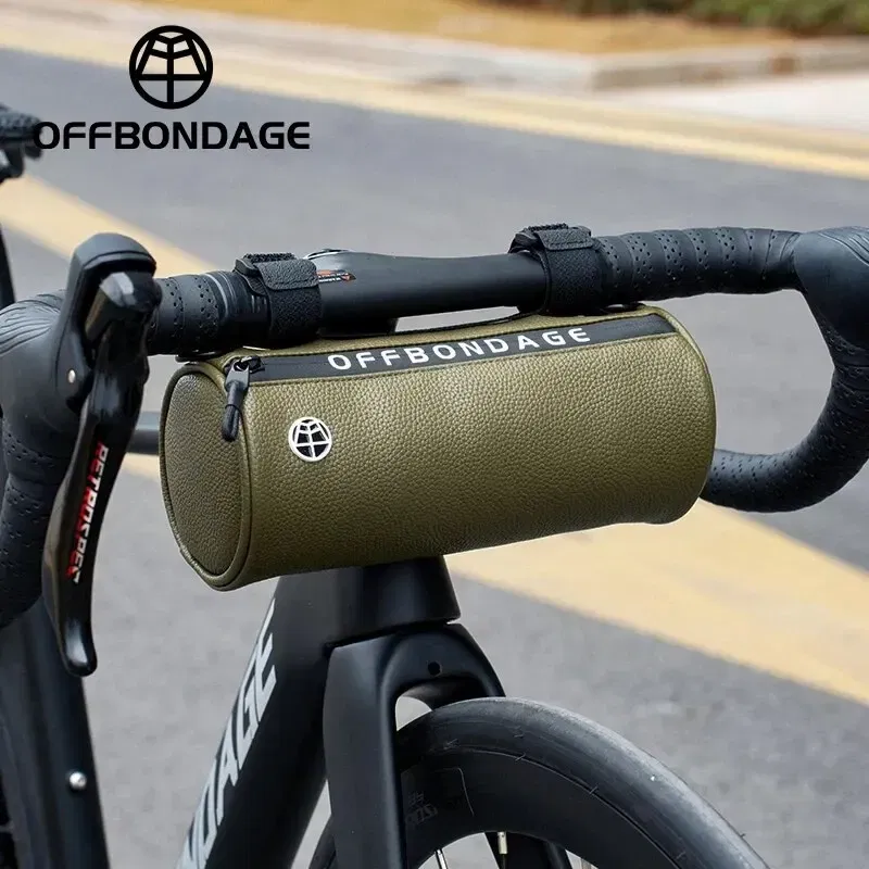 Color: Green - OFFBONDAGE Bicycle Front Bag Waterproof Handlebar Bag Portable Multifunctional Shoulder Bag Bike Bag Bicycle Accessories