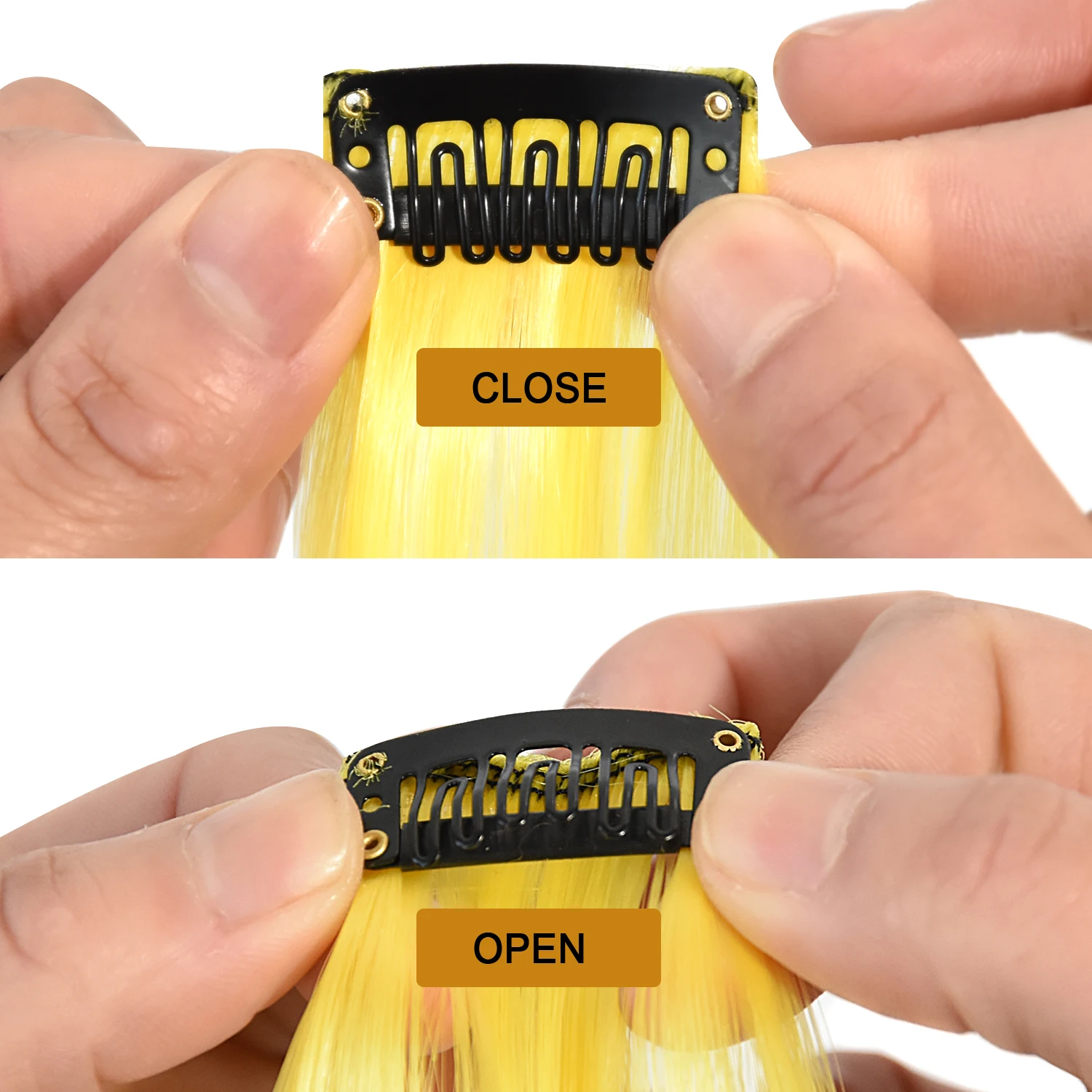 Color: T1B/27, Stretched Length: 22inches - Synthetic Clip-in Hair Extensions 22" Long Colorful Straight Hair Pieces Synthetic Hairpieces for Daily Festival Party