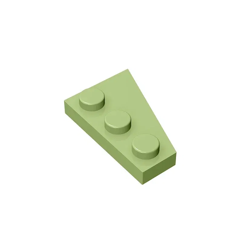 Color: Dark Grey - Gobricks GDS-546 Wedge, Plate 3 x 2 Left  compatible with lego 43723 pieces of children's DIY Assemble Building Blocks