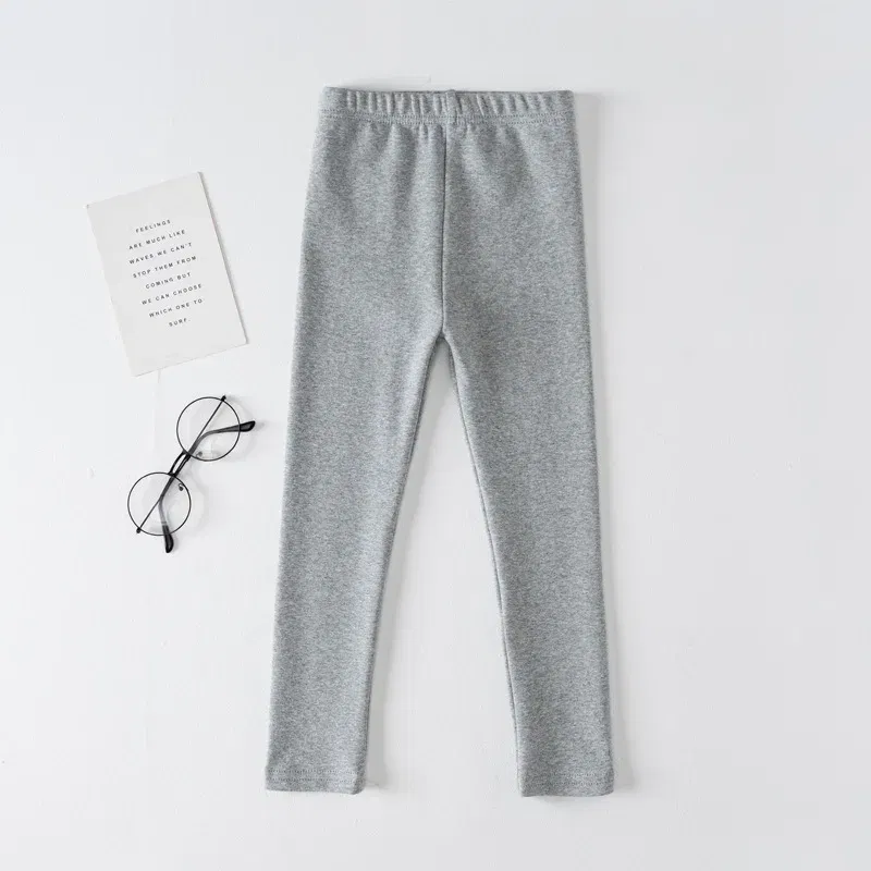Color: Blue, Kid Size: 6 - Girls' Leggings Spring And Autumn Style 95 Cotton Female Baby Elastic Pants Children's Slim outer Wear Pants
