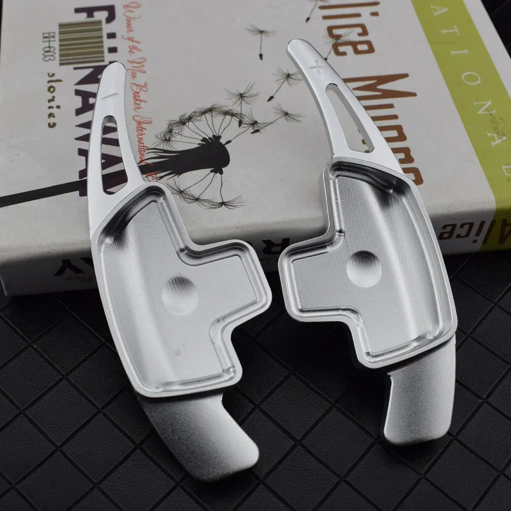 Color Name: Silver - 2PCS Aluminum Car Steering Wheel Paddle Shifter Extension For Mercedes Benz A B C E GLE Class W176 W205 W246 C117 W218